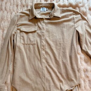Princess Polly Beige Shirt Jacket